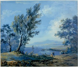 Lake Scene (bc ja wc paperilla)